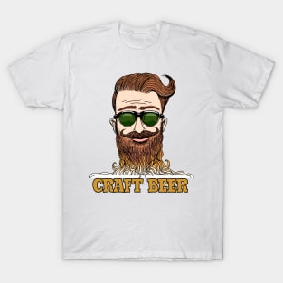 Hipster Craft Beer Theme T-Shirt